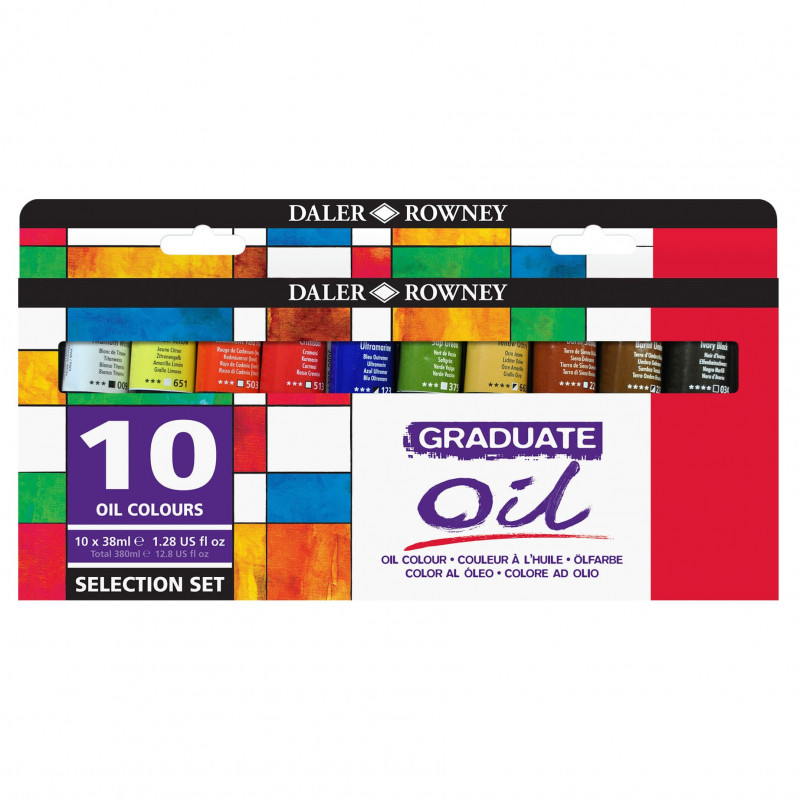 Daler Rowney Graduate Oil 10X38ml Set Selection Daler Rowney Graduate Oil 10X38ml Set Selection
