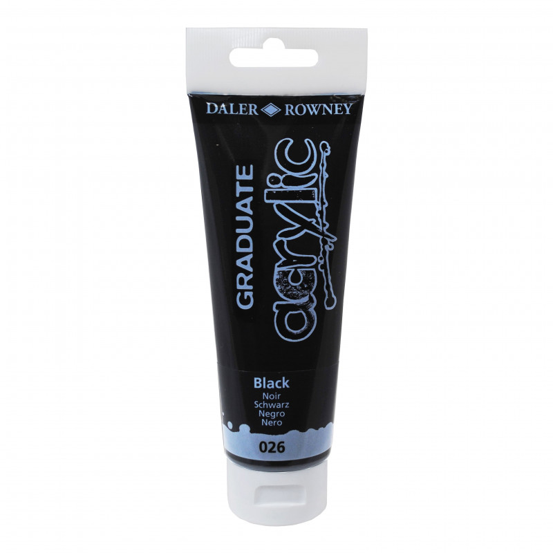 Daler Rowney Acrylic Paint 120ML Black Daler Rowney Acrylic Paint 120ML Black