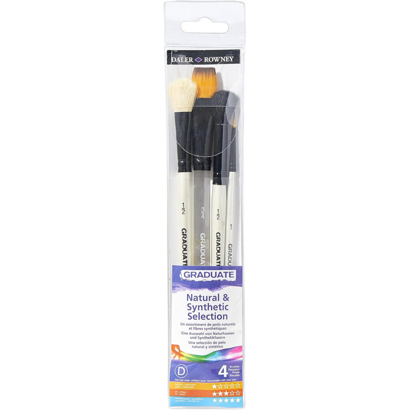 DAL GRADUATE NAT/SYNTH MC SET 4 BRUSHES DAL GRADUATE NAT/SYNTH MC SET 4 BRUSHES