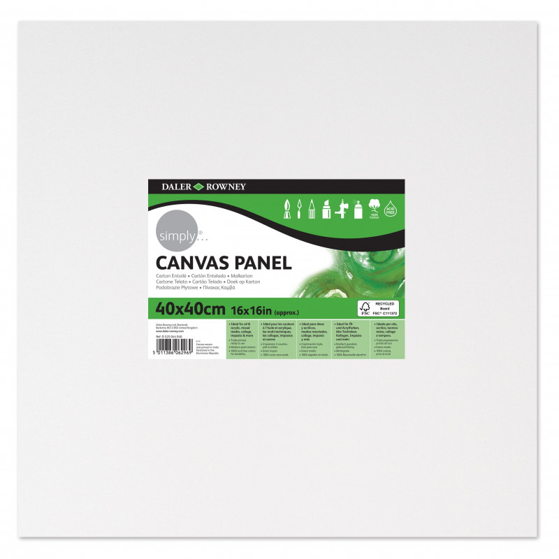 CANVAS CARDBOARD SIMPLY PANEL 40 X 40 CM