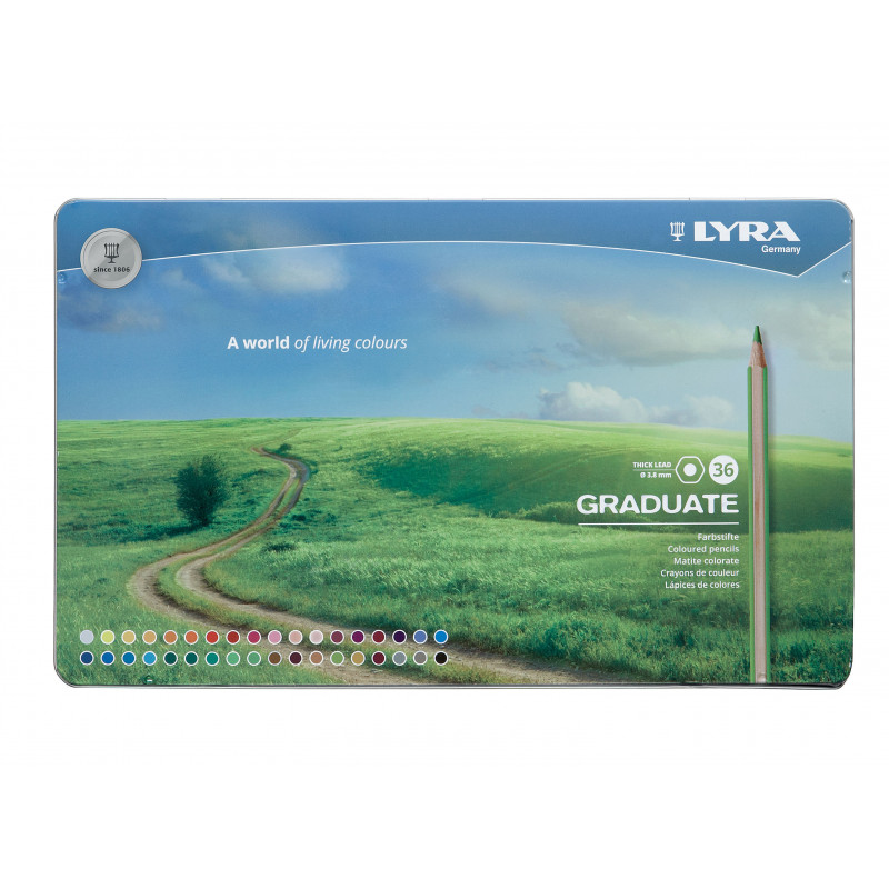 LYRA GRADUATE PENCILS COLOR METALIC BOX 36