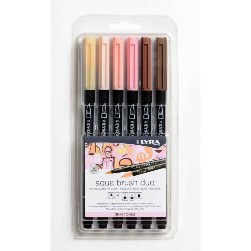 LYRA AQUA BRUSH DUO PEN SKIN SET 6 PCS