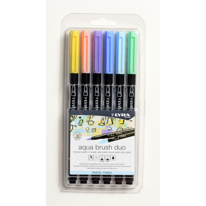 LYRA AQUA BRUSH DUO PEN PASTEL SET 6 PCS LYRA AQUA BRUSH DUO PEN PASTEL SET 6 PCS