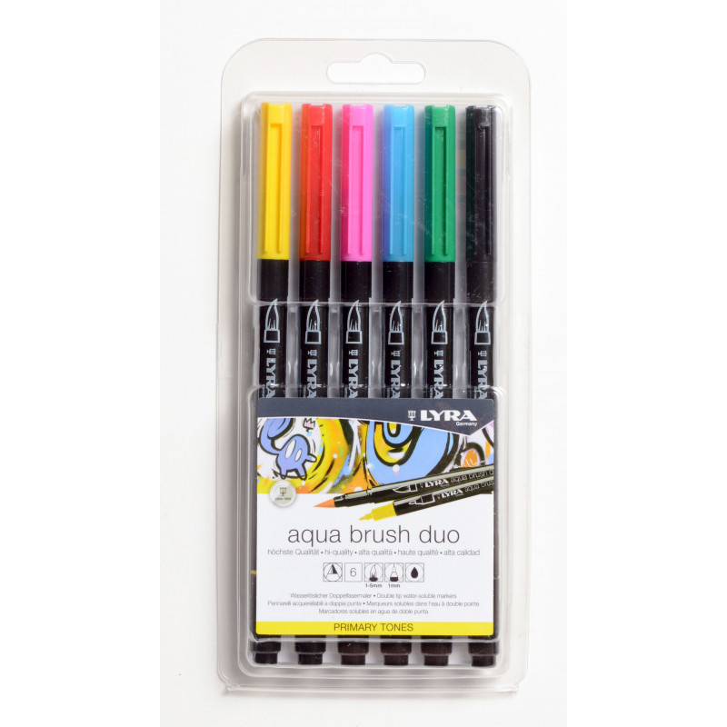LYRA AQUA BRUSH DUO PEN PRIMARY SET 6 PCS