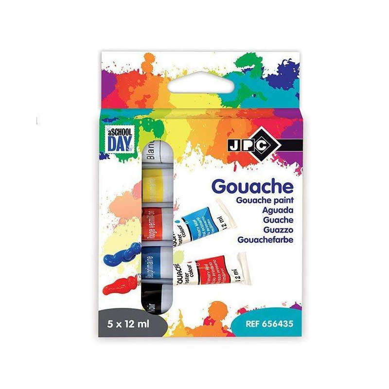 JPC Cre'up - Pack Of 5 Tubes Gouache Paint ASS COLOR