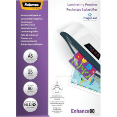 FELLOWES - Laminating Pouches A5 x25 - 80 Microns