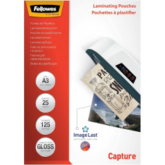 FELLOWES -Laminating Pouches A3 x25 - 125 Microns