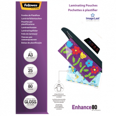 FELLOWES - Laminating Pouches A3 x25 - 80 Microns