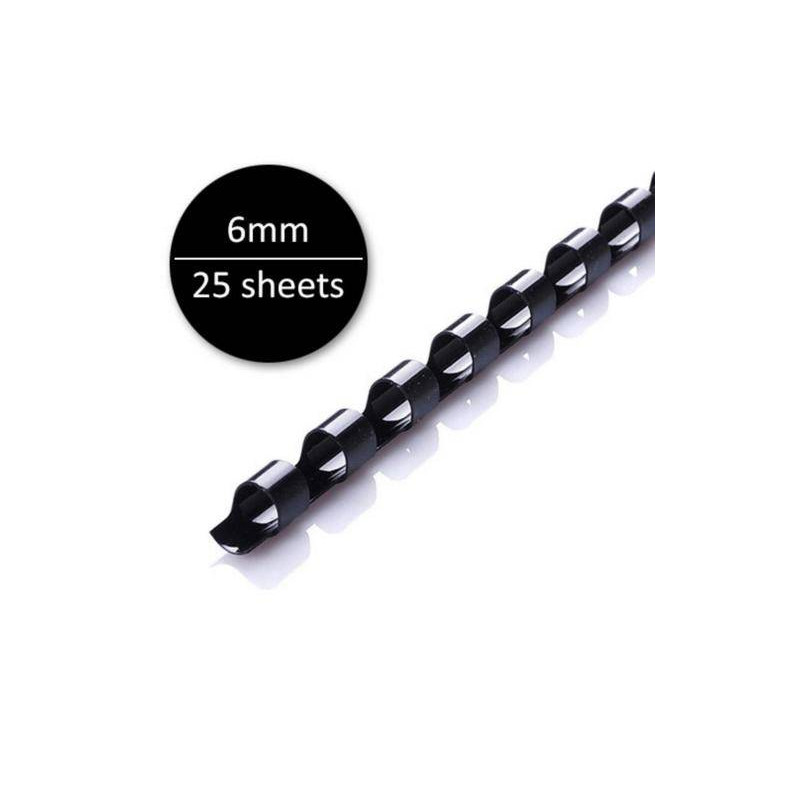 FELLOWES - Binding Combs 6mm Black x25