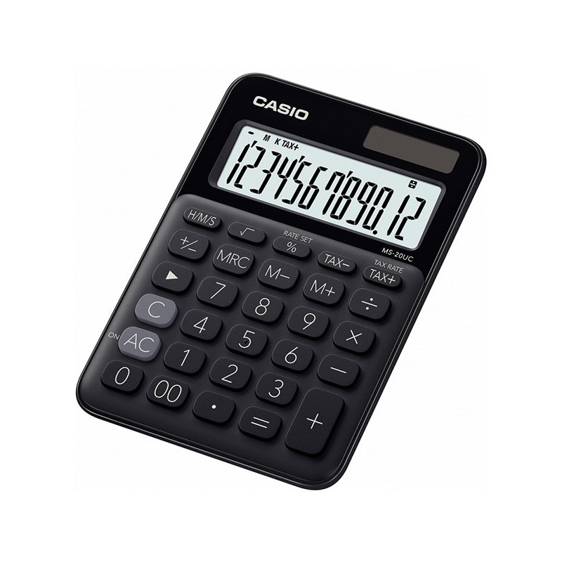 CASIO MS 20UC DESKTOP CALCULATOR BLACK