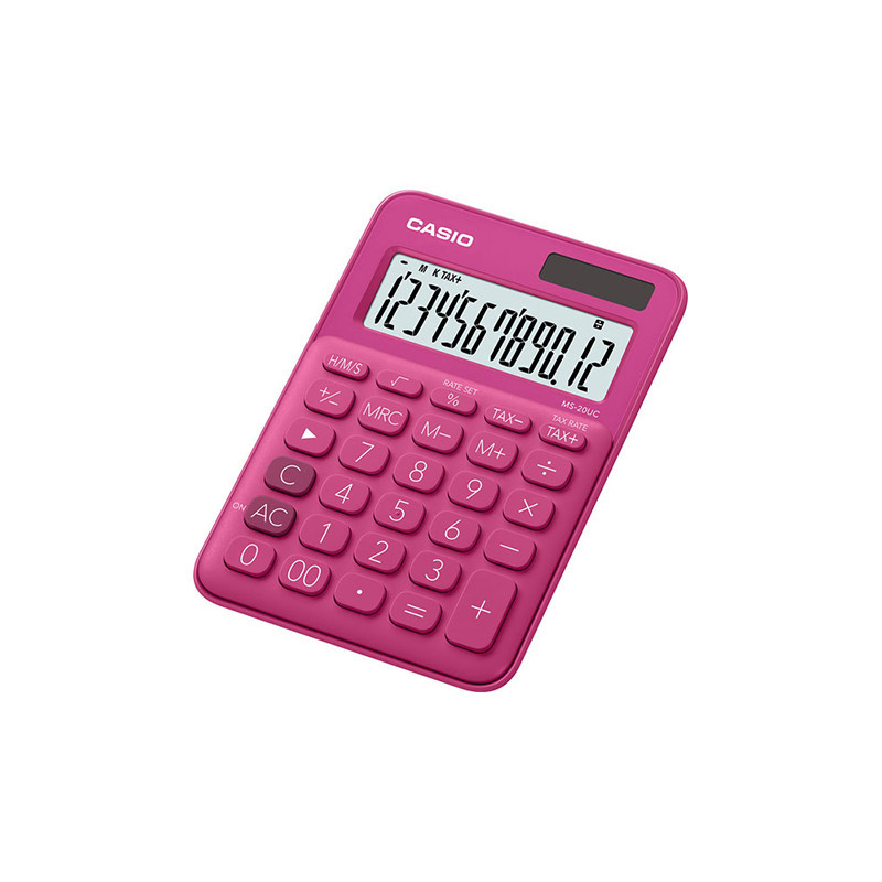 CASIO MS 20UC DESKTOP CALCULATOR PINK