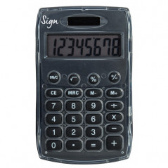 SIGN POCKET CALCULATOR BLACK