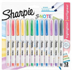 SHARPIE FINE S NOTE MARKERS PASTEL X12