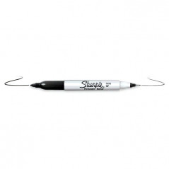 SHARPIE TWIN TIP BLACK