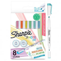 SHARPIE FINE S NOTE MARKERS PASTEL DUO TIPX8