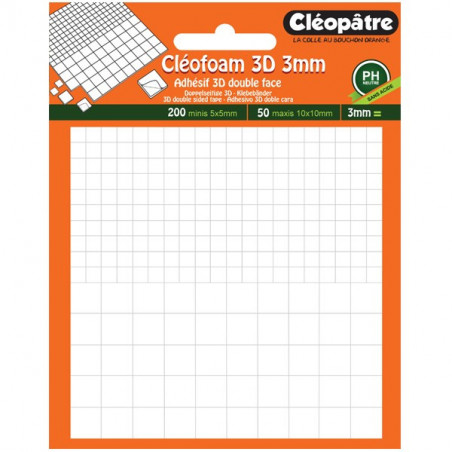 CLEOPATRE STICKY FOAM SQUARE 3MM