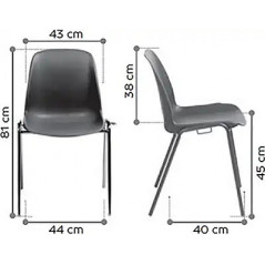 CHARLOTTE CHAIR RED CHROME FEET