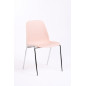 VISITOR CHAIR - Model CHARLOTTE - Pink Chrome Feet