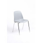 VISITOR CHAIR - Model CHARLOTTE - Grey Chrome Feet