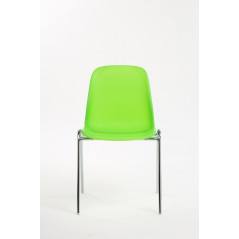 CHARLOTTE CHAIR FROSTED GREEN CHROME FEET