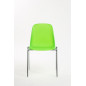 VISITOR CHAIR - Model CHARLOTTE - Frosted Green Chrome Feet