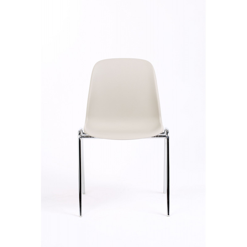VISITOR CHAIR - Model CHARLOTTE - Linen Chrome Feet