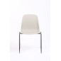 VISITOR CHAIR - Model CHARLOTTE - Linen Chrome Feet