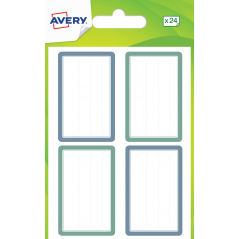 AVERY SCHOOL LABELS RECYCLED GREEN X24
