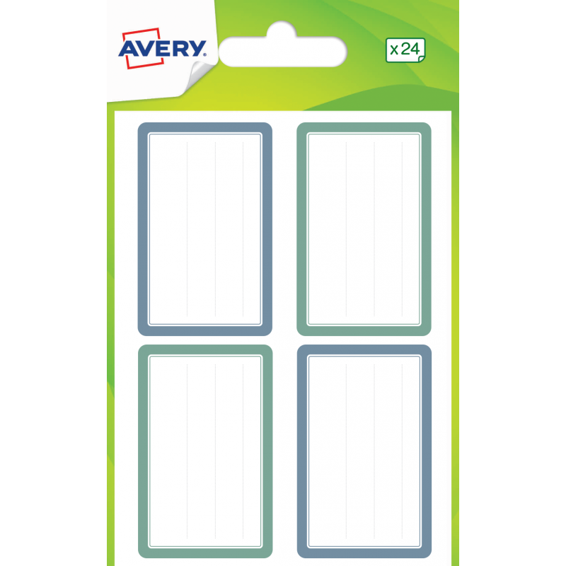 AVERY School labels RECYCLED GREEN X24