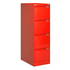 PROFESSIONAL 4 DRAWERS CABINET RED - 4 DRAWERS - BISLEY