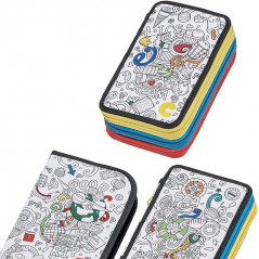 CARIOCA FULL PENCIL CASE COLOR 3 ZIP