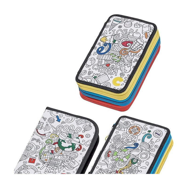 CARIOCA - FULL Pencil Case COLOR 3 Zip CARIOCA - FULL Pencil Case COLOR 3 Zip