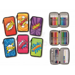 CARIOCA FULL PENCIL CASE COMICS 3 ZIP