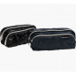 EXA CAMO 2 ZIP PENCIL CASE BLACK OR BLUE
