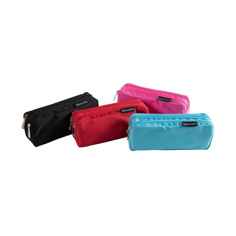 EXA - Pencil Case Color 2 Zip Assorted Color