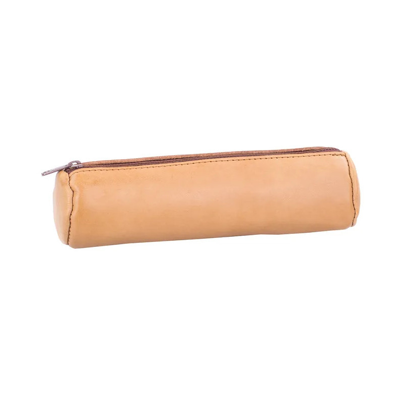 HML LEATHER BEIGE ROUND PC