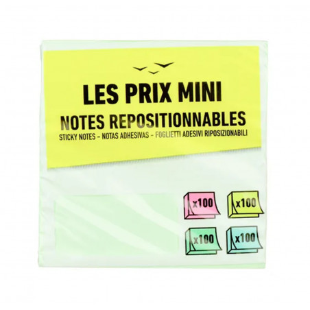 MINI PRICE CUBE NOTE PAD PASTEL YELLOW