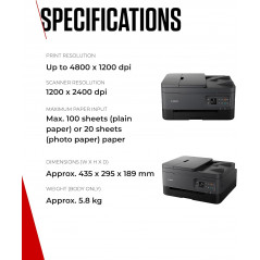 CANON PRINTER TS7450I WIRELESS