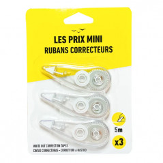Pack of 3 correction tapes