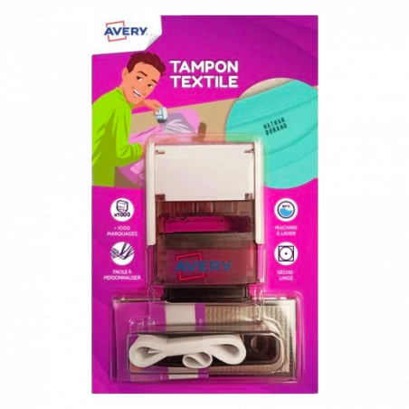 AVERY - Washable Textile Stamps for Clothes - Personalised with 288 Characters