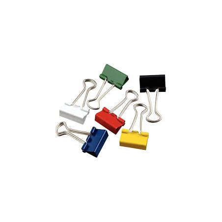 Wonday - Foldback Clips 19mm Assorted Colours x6