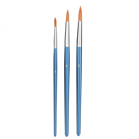 wonday set x3 round paint brush