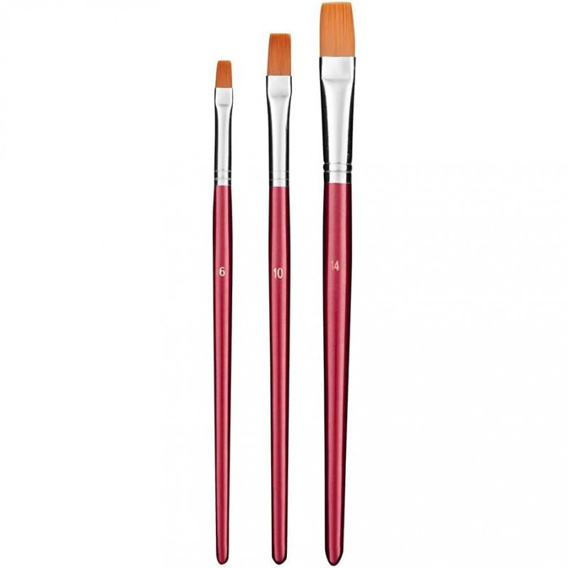 WDY - Paint Brushes Flat Set x3