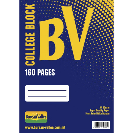 BV COLLEGE BLOCK - PACK OF 5 - 160 PAGES