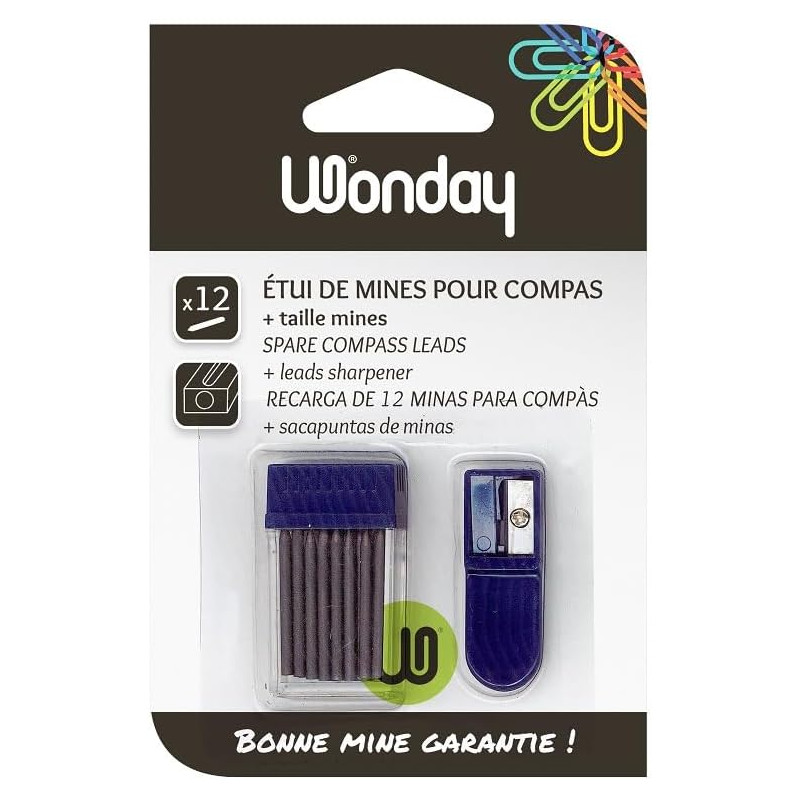 Wonday - Compass Leads + Sharpener x12