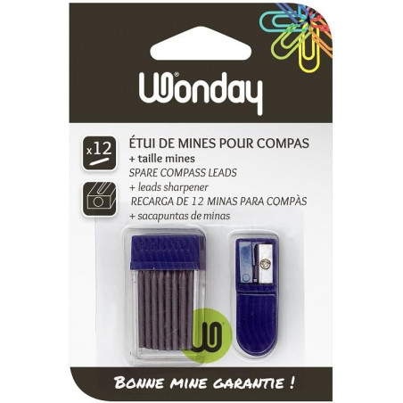 Wonday - Compass Leads + Sharpener x12