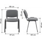VISITOR CHAIR - Model COIGNY - Red