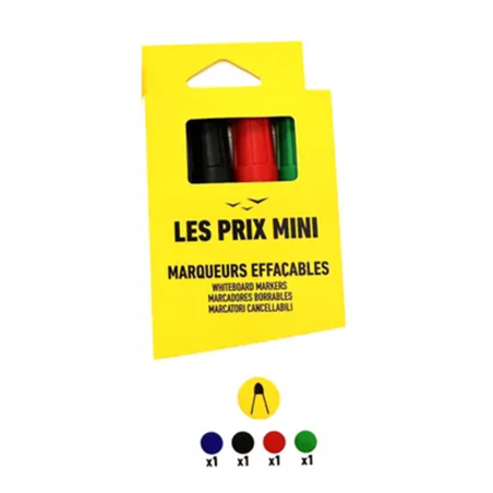 MINI PRICE PACK OF 4 WHITEBOARD MARKERS