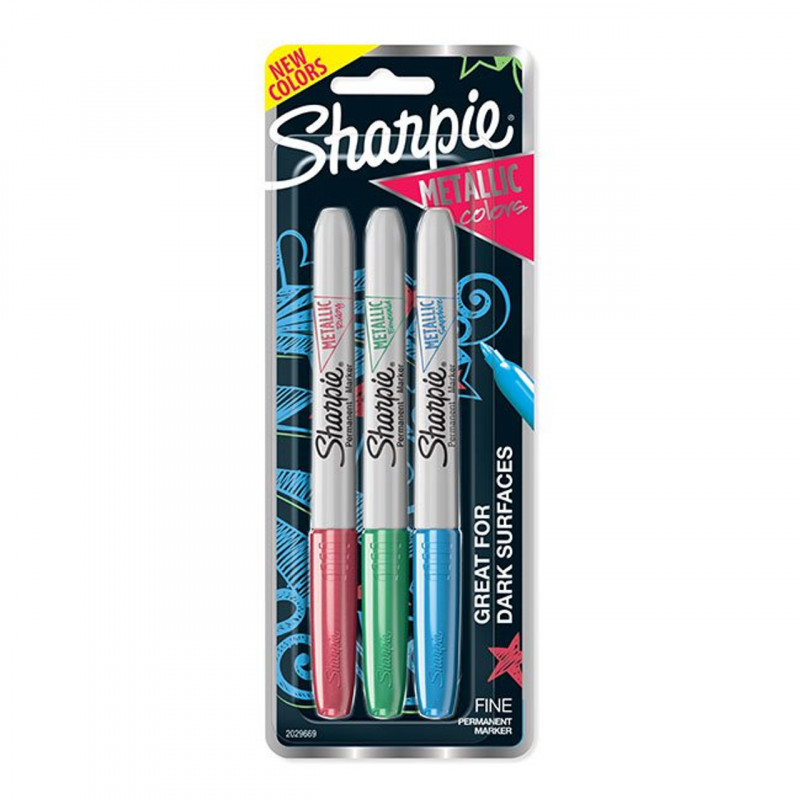 SHARPIE Set of 3 Metallic Fine markers