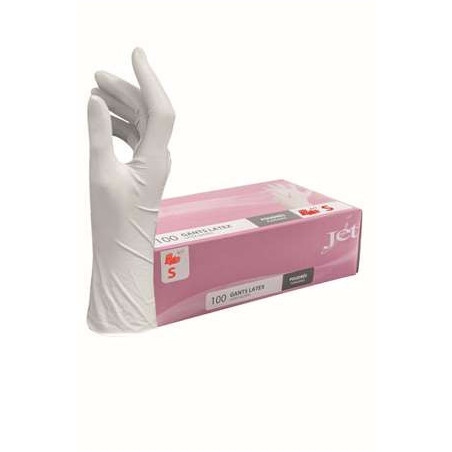 LATEX GLOVES DISPOSABLE M 7,8 X100